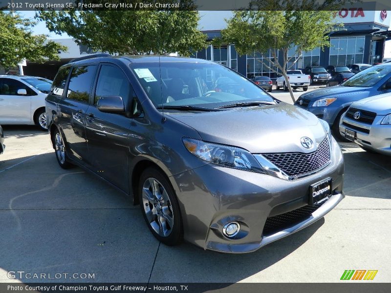 Predawn Gray Mica / Dark Charcoal 2012 Toyota Sienna SE