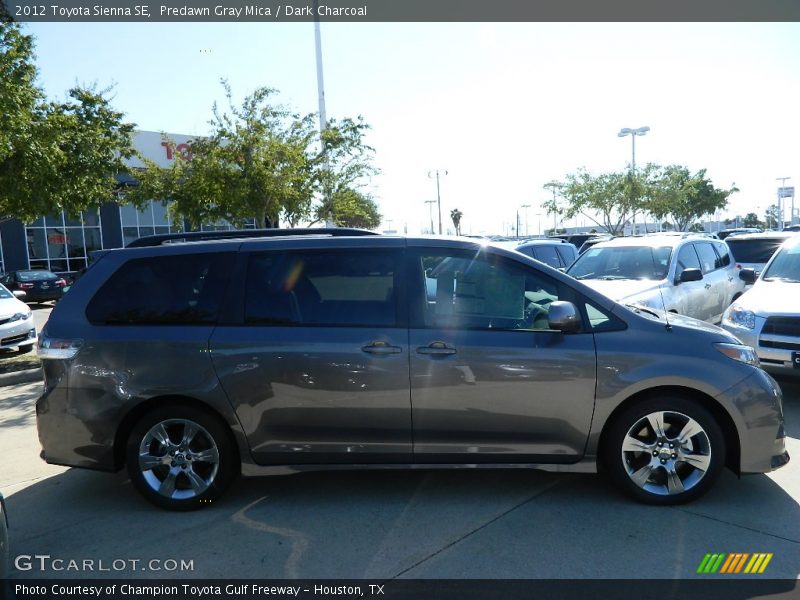 Predawn Gray Mica / Dark Charcoal 2012 Toyota Sienna SE