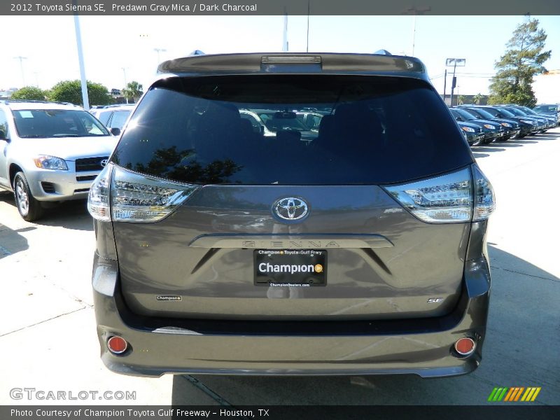 Predawn Gray Mica / Dark Charcoal 2012 Toyota Sienna SE