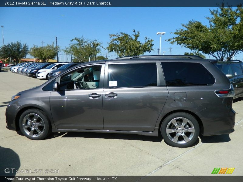 Predawn Gray Mica / Dark Charcoal 2012 Toyota Sienna SE