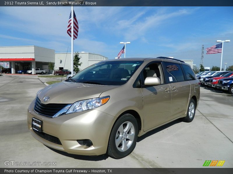 Sandy Beach Metallic / Bisque 2012 Toyota Sienna LE