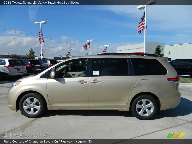 Sandy Beach Metallic / Bisque 2012 Toyota Sienna LE