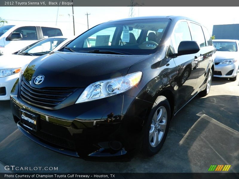 Black / Bisque 2012 Toyota Sienna V6