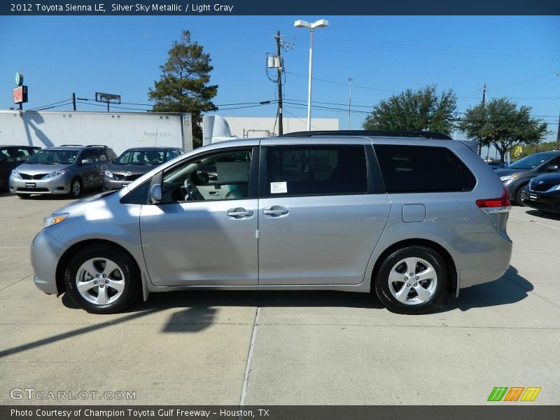 Silver Sky Metallic / Light Gray 2012 Toyota Sienna LE