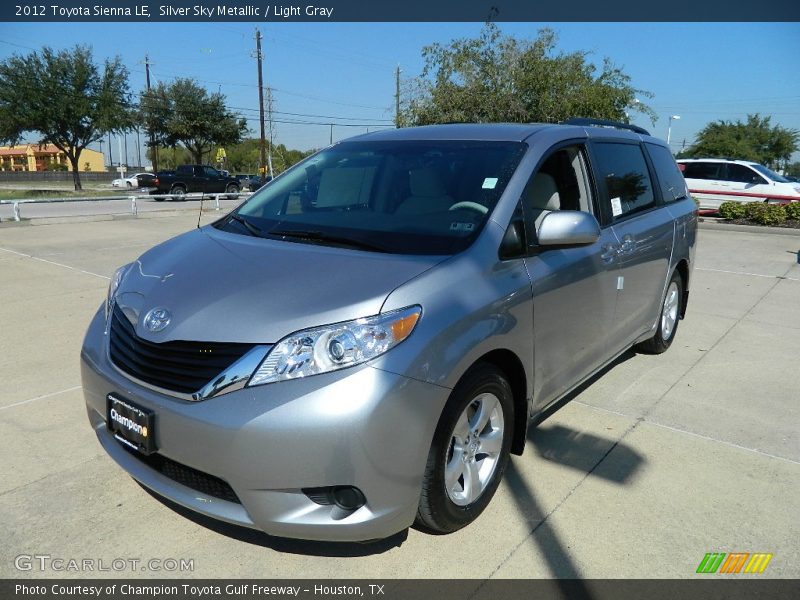 Silver Sky Metallic / Light Gray 2012 Toyota Sienna LE