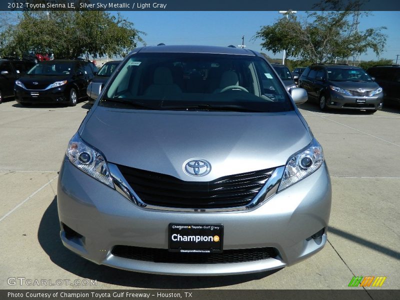 Silver Sky Metallic / Light Gray 2012 Toyota Sienna LE