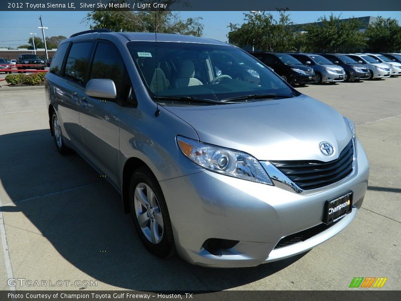 Silver Sky Metallic / Light Gray 2012 Toyota Sienna LE
