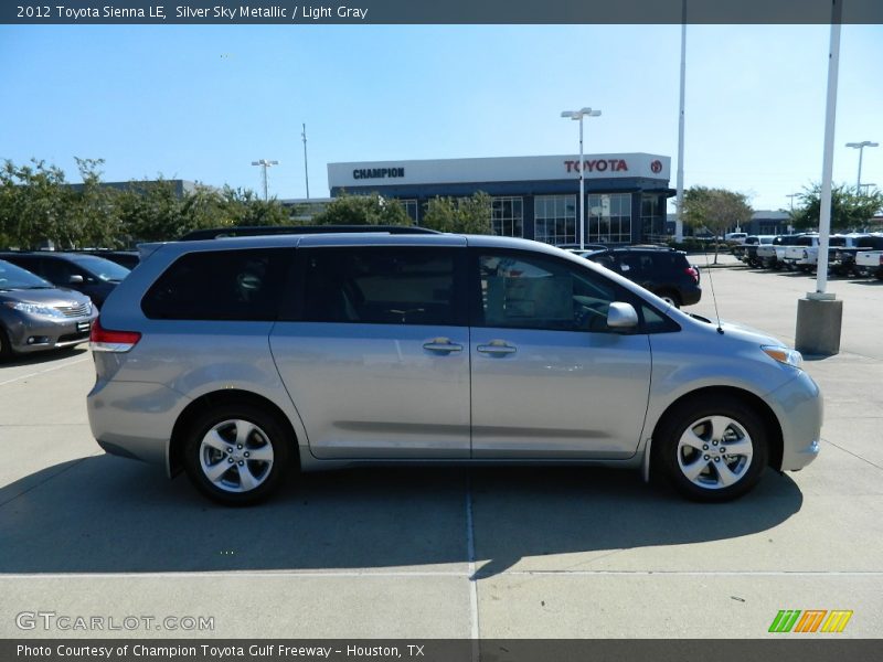Silver Sky Metallic / Light Gray 2012 Toyota Sienna LE