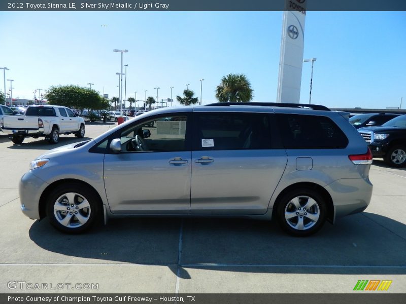 Silver Sky Metallic / Light Gray 2012 Toyota Sienna LE