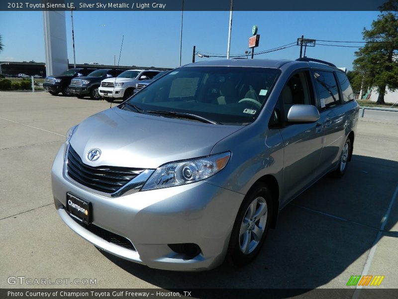 Silver Sky Metallic / Light Gray 2012 Toyota Sienna LE
