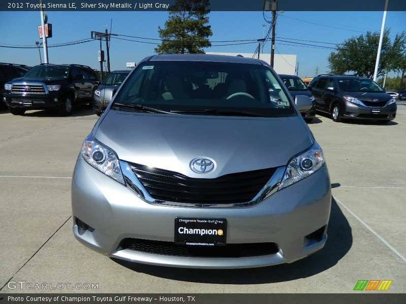 Silver Sky Metallic / Light Gray 2012 Toyota Sienna LE