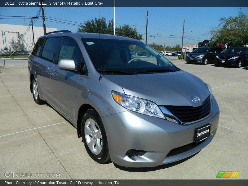 Silver Sky Metallic / Light Gray 2012 Toyota Sienna LE