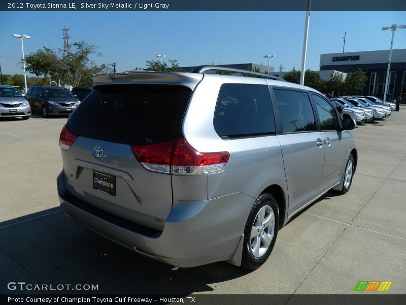 Silver Sky Metallic / Light Gray 2012 Toyota Sienna LE