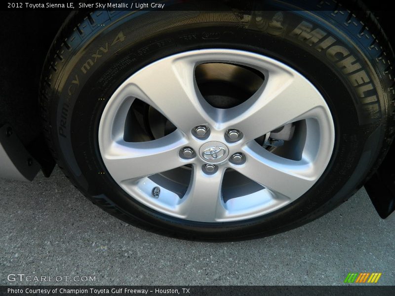 Silver Sky Metallic / Light Gray 2012 Toyota Sienna LE