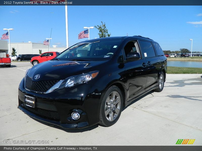 Black / Dark Charcoal 2012 Toyota Sienna SE