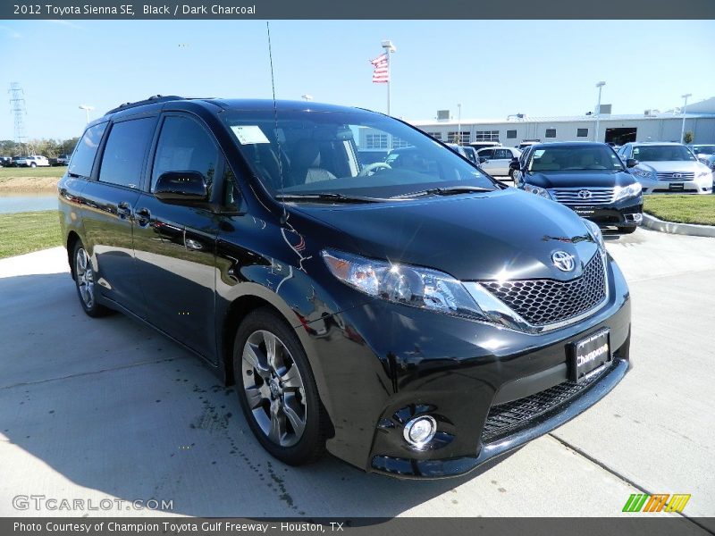 Black / Dark Charcoal 2012 Toyota Sienna SE