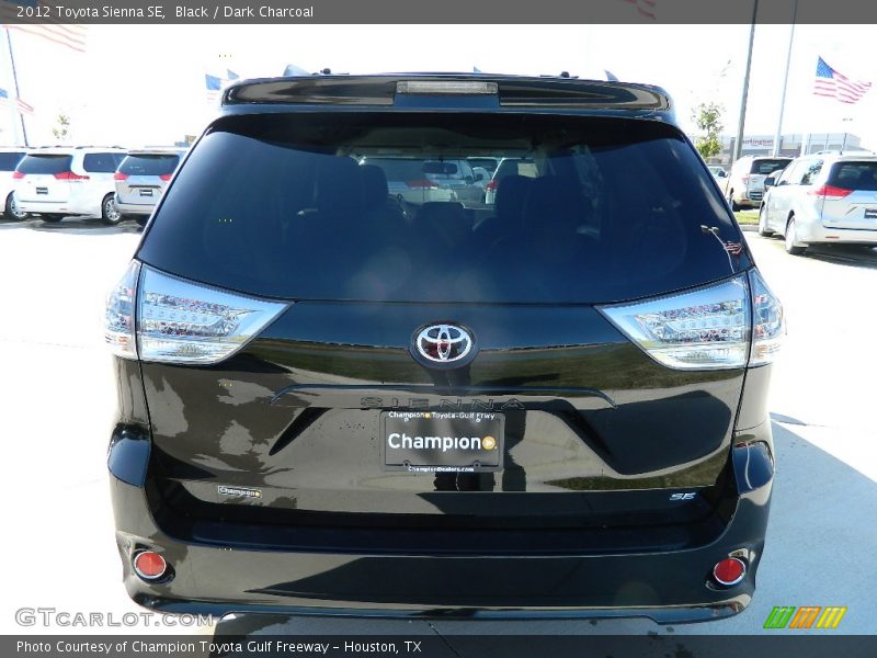Black / Dark Charcoal 2012 Toyota Sienna SE