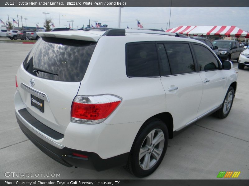 Blizzard White Pearl / Sand Beige 2012 Toyota Highlander Limited