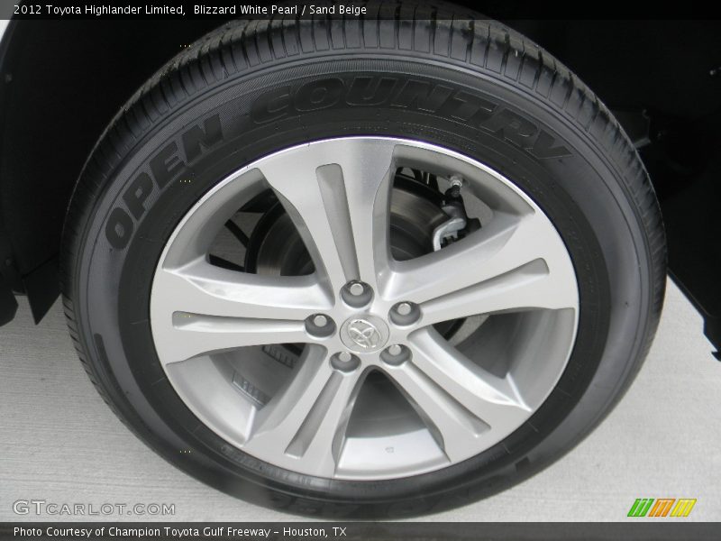 Blizzard White Pearl / Sand Beige 2012 Toyota Highlander Limited