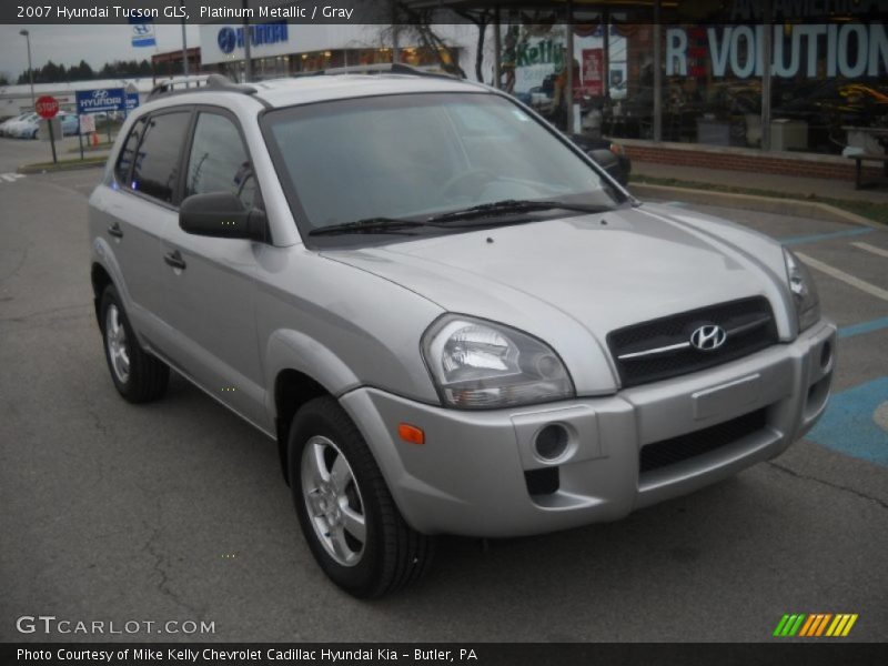 Platinum Metallic / Gray 2007 Hyundai Tucson GLS