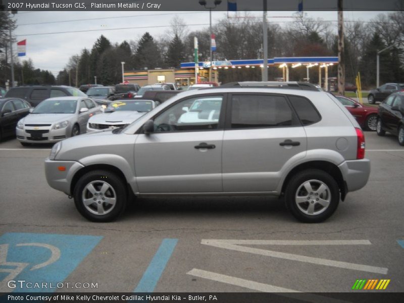 Platinum Metallic / Gray 2007 Hyundai Tucson GLS