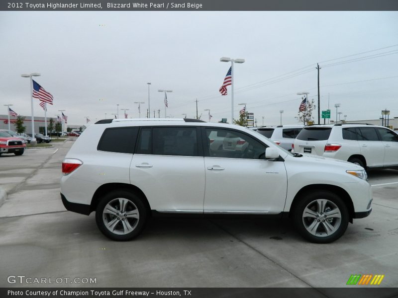 Blizzard White Pearl / Sand Beige 2012 Toyota Highlander Limited
