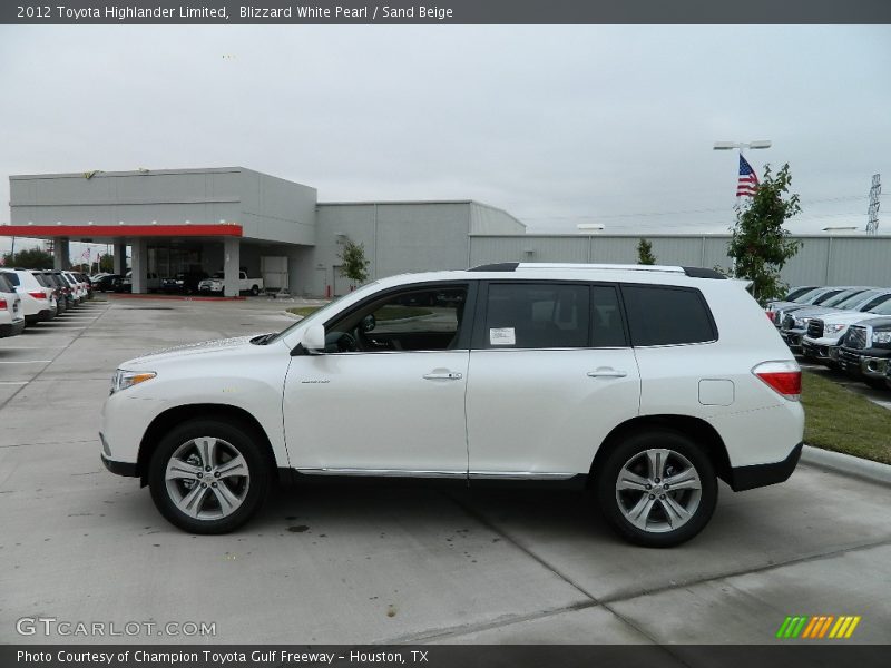 Blizzard White Pearl / Sand Beige 2012 Toyota Highlander Limited