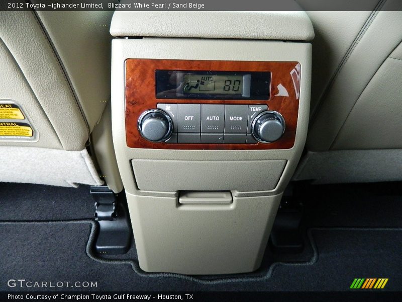 Blizzard White Pearl / Sand Beige 2012 Toyota Highlander Limited
