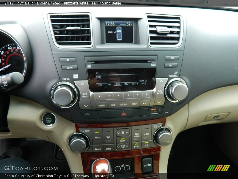 Blizzard White Pearl / Sand Beige 2012 Toyota Highlander Limited