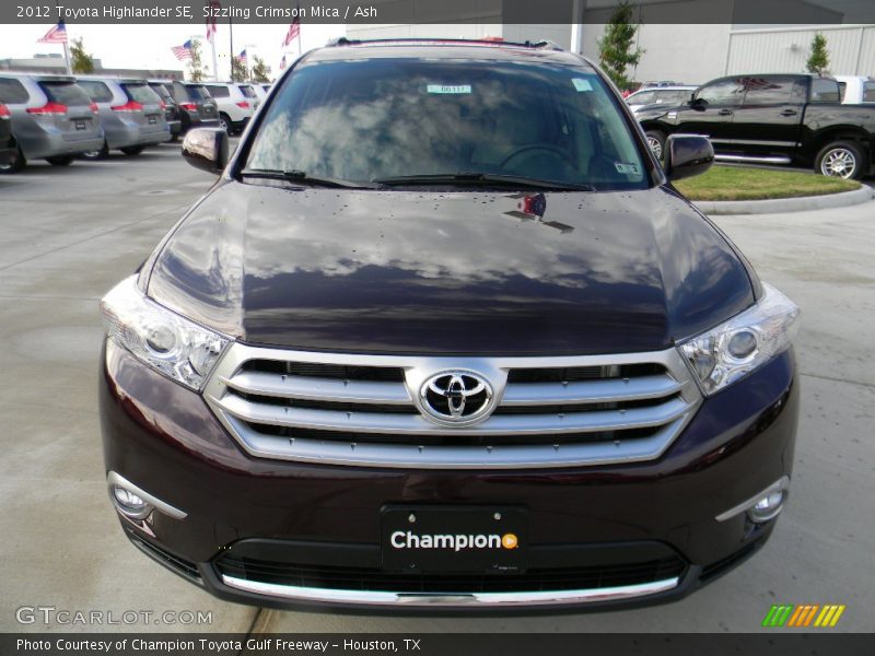 Sizzling Crimson Mica / Ash 2012 Toyota Highlander SE