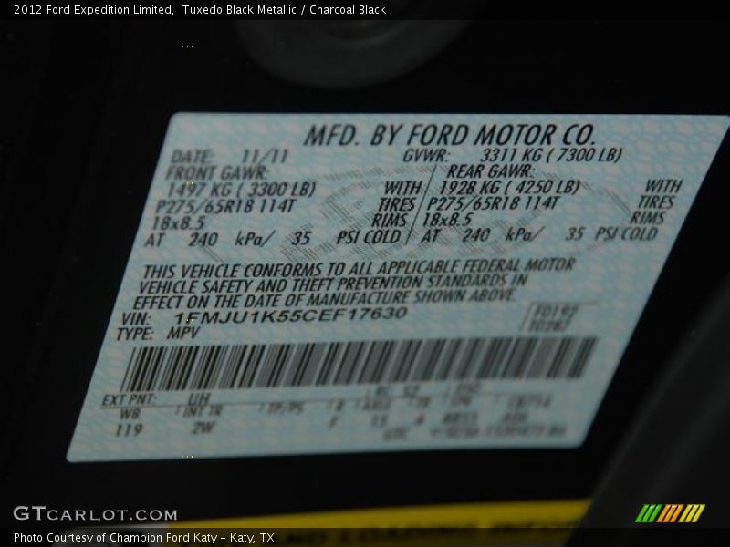 UH - 2012 Ford Expedition Limited