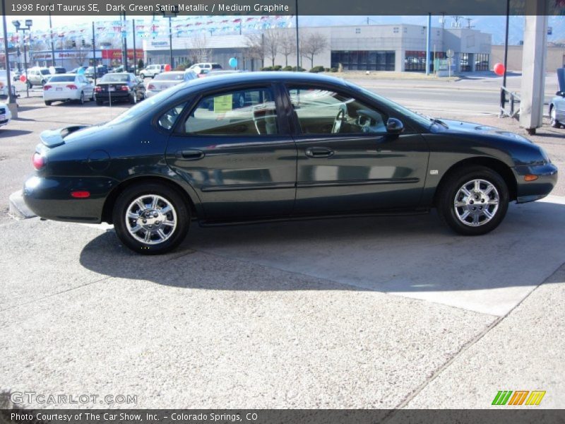Dark Green Satin Metallic / Medium Graphite 1998 Ford Taurus SE