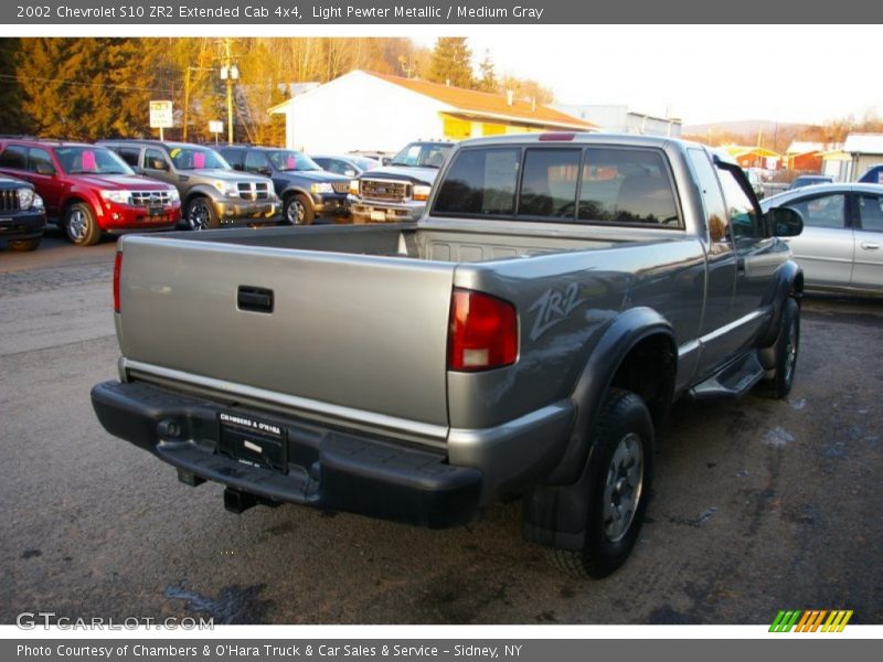 Light Pewter Metallic / Medium Gray 2002 Chevrolet S10 ZR2 Extended Cab 4x4