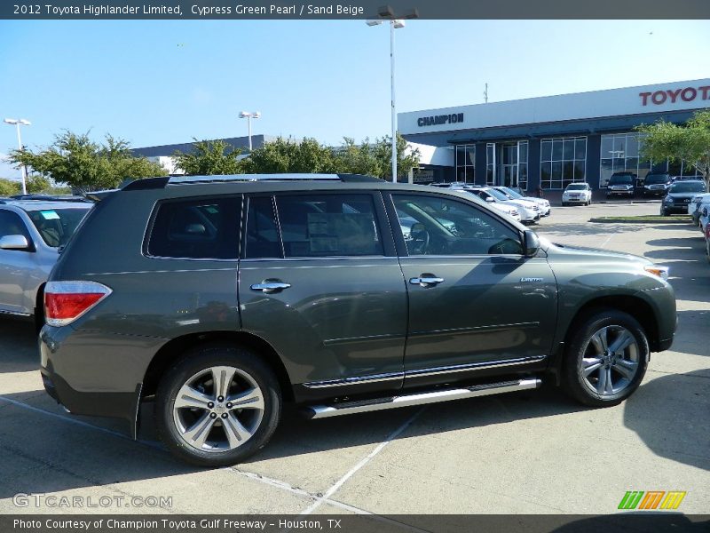 Cypress Green Pearl / Sand Beige 2012 Toyota Highlander Limited