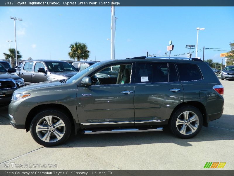 Cypress Green Pearl / Sand Beige 2012 Toyota Highlander Limited