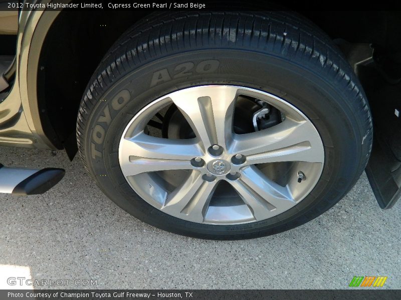 Cypress Green Pearl / Sand Beige 2012 Toyota Highlander Limited