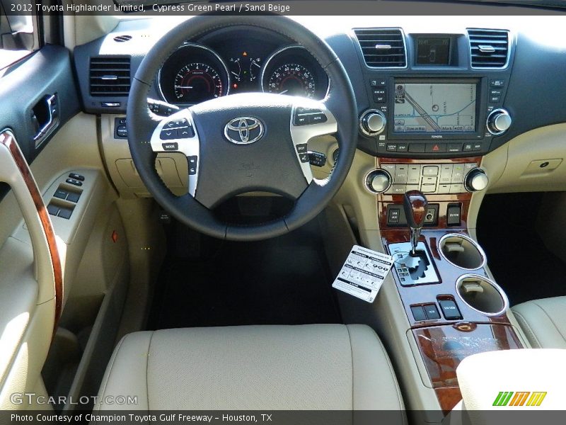 Cypress Green Pearl / Sand Beige 2012 Toyota Highlander Limited