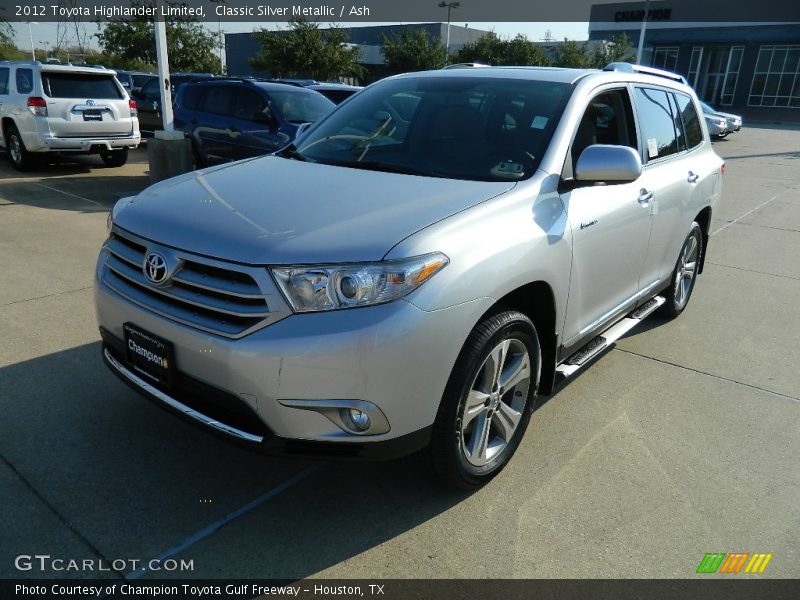 Classic Silver Metallic / Ash 2012 Toyota Highlander Limited