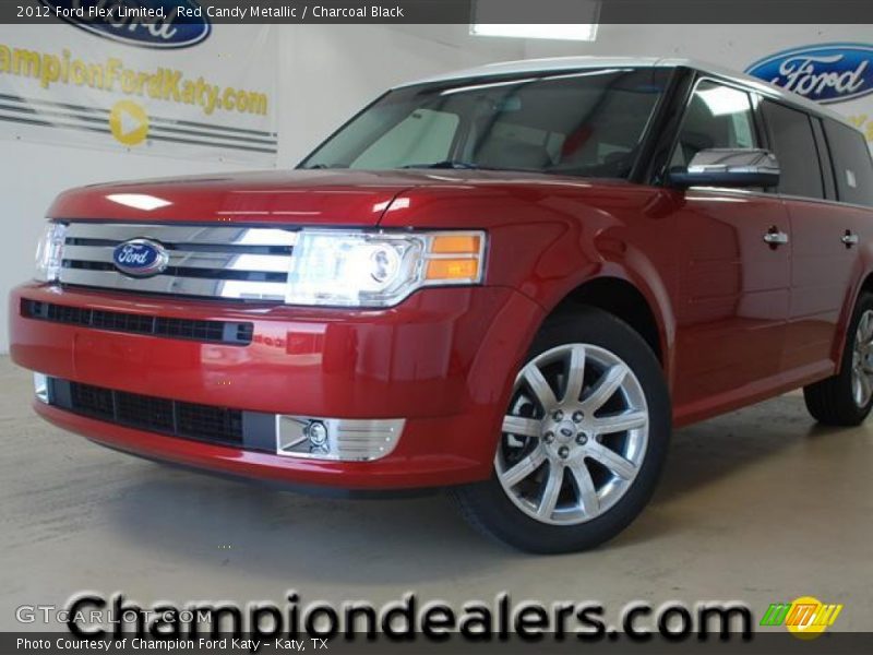 Red Candy Metallic / Charcoal Black 2012 Ford Flex Limited