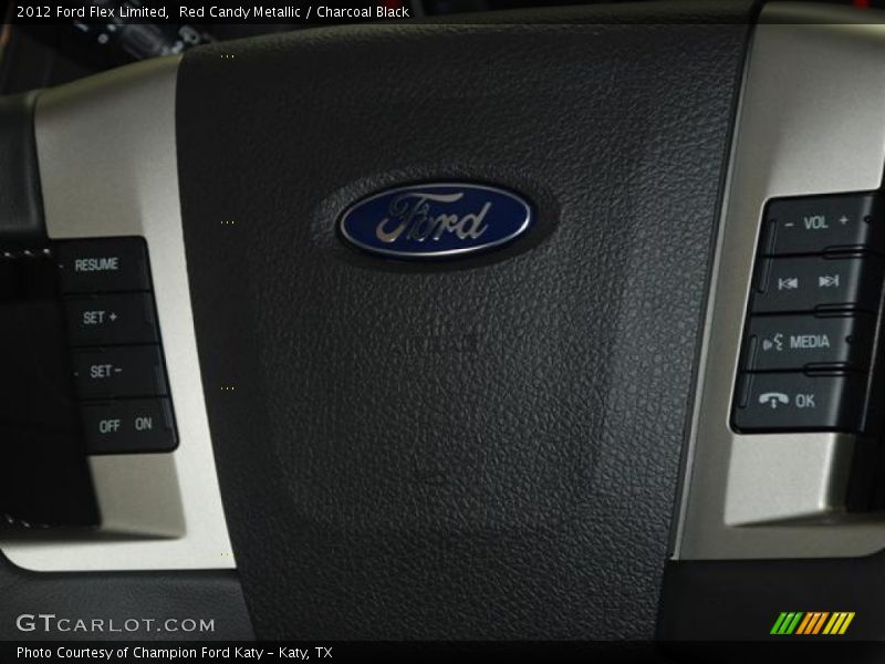Red Candy Metallic / Charcoal Black 2012 Ford Flex Limited