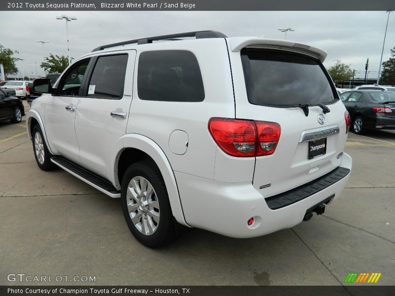 Blizzard White Pearl / Sand Beige 2012 Toyota Sequoia Platinum