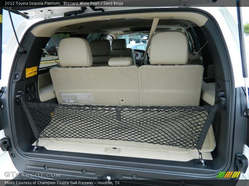 Blizzard White Pearl / Sand Beige 2012 Toyota Sequoia Platinum