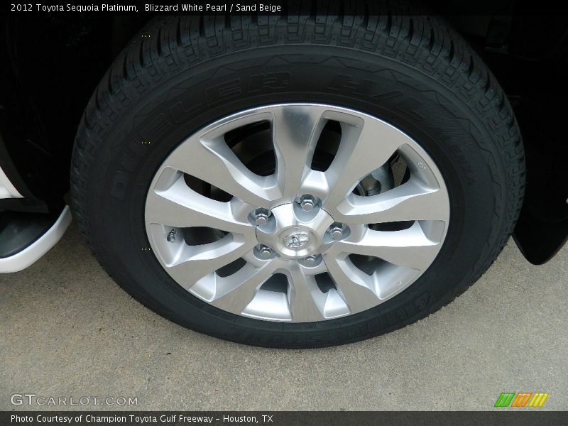 Blizzard White Pearl / Sand Beige 2012 Toyota Sequoia Platinum