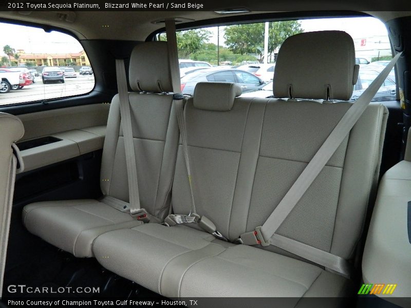 Blizzard White Pearl / Sand Beige 2012 Toyota Sequoia Platinum