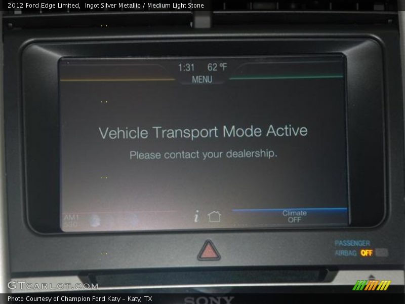 Ingot Silver Metallic / Medium Light Stone 2012 Ford Edge Limited