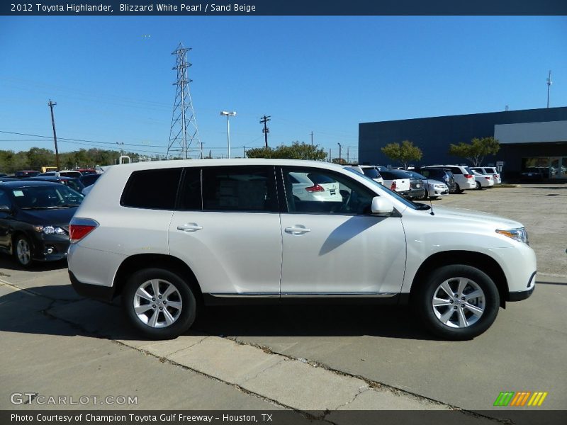 Blizzard White Pearl / Sand Beige 2012 Toyota Highlander