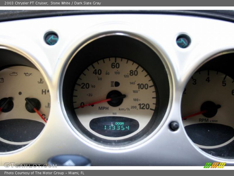 Stone White / Dark Slate Gray 2003 Chrysler PT Cruiser