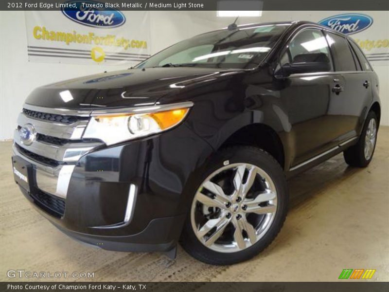 Tuxedo Black Metallic / Medium Light Stone 2012 Ford Edge Limited