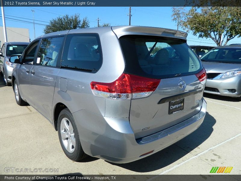 Silver Sky Metallic / Light Gray 2012 Toyota Sienna