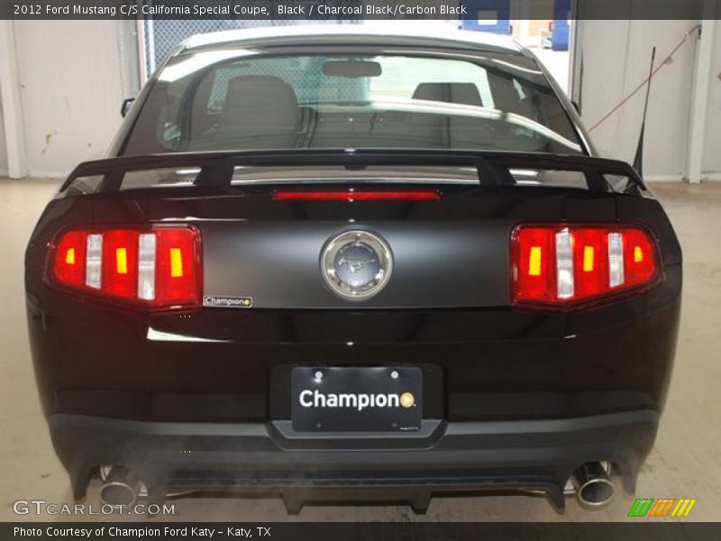 Black / Charcoal Black/Carbon Black 2012 Ford Mustang C/S California Special Coupe